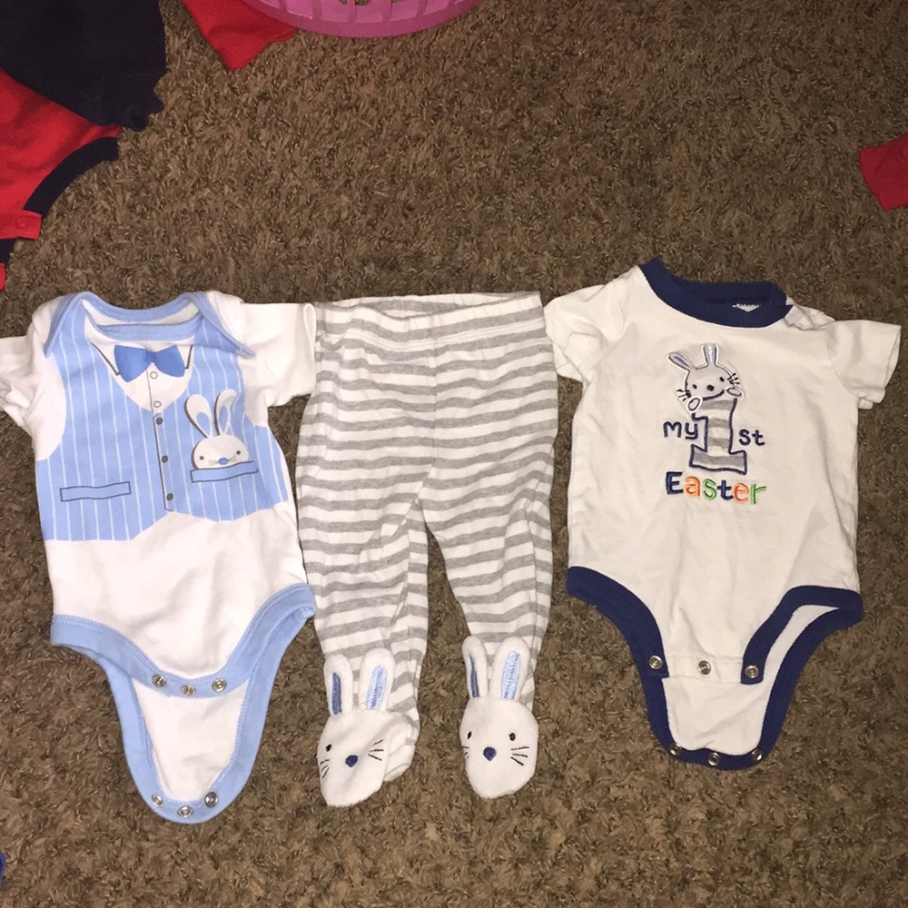 First Easter baby boy outfit 0-3 months